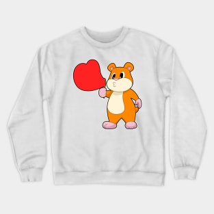 Hamster Heart Soap bubbles Crewneck Sweatshirt